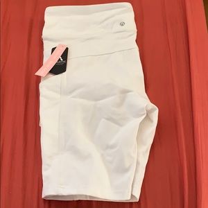 White biker shorts